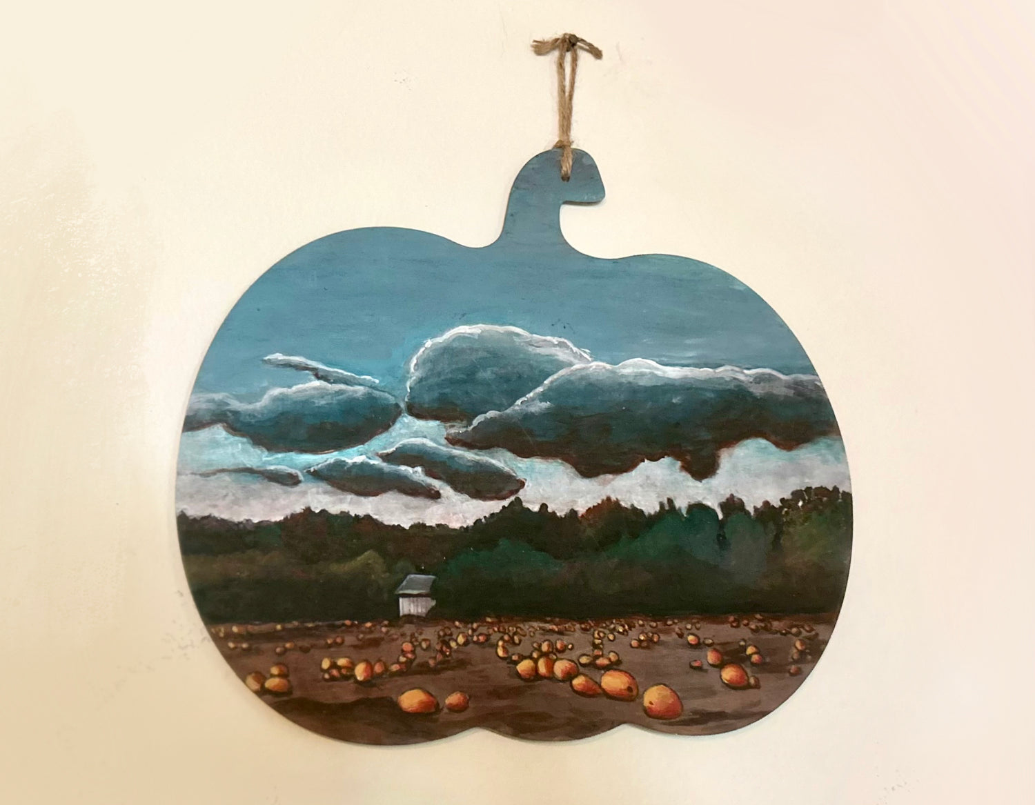 Pumpkin door hang painting