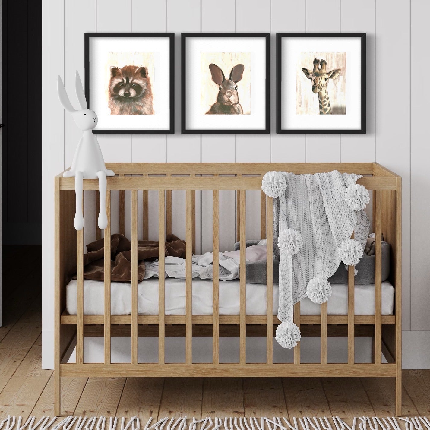 3 DIY Nursery Paintings Above A Crib. Paint Your Own Nursery Art.