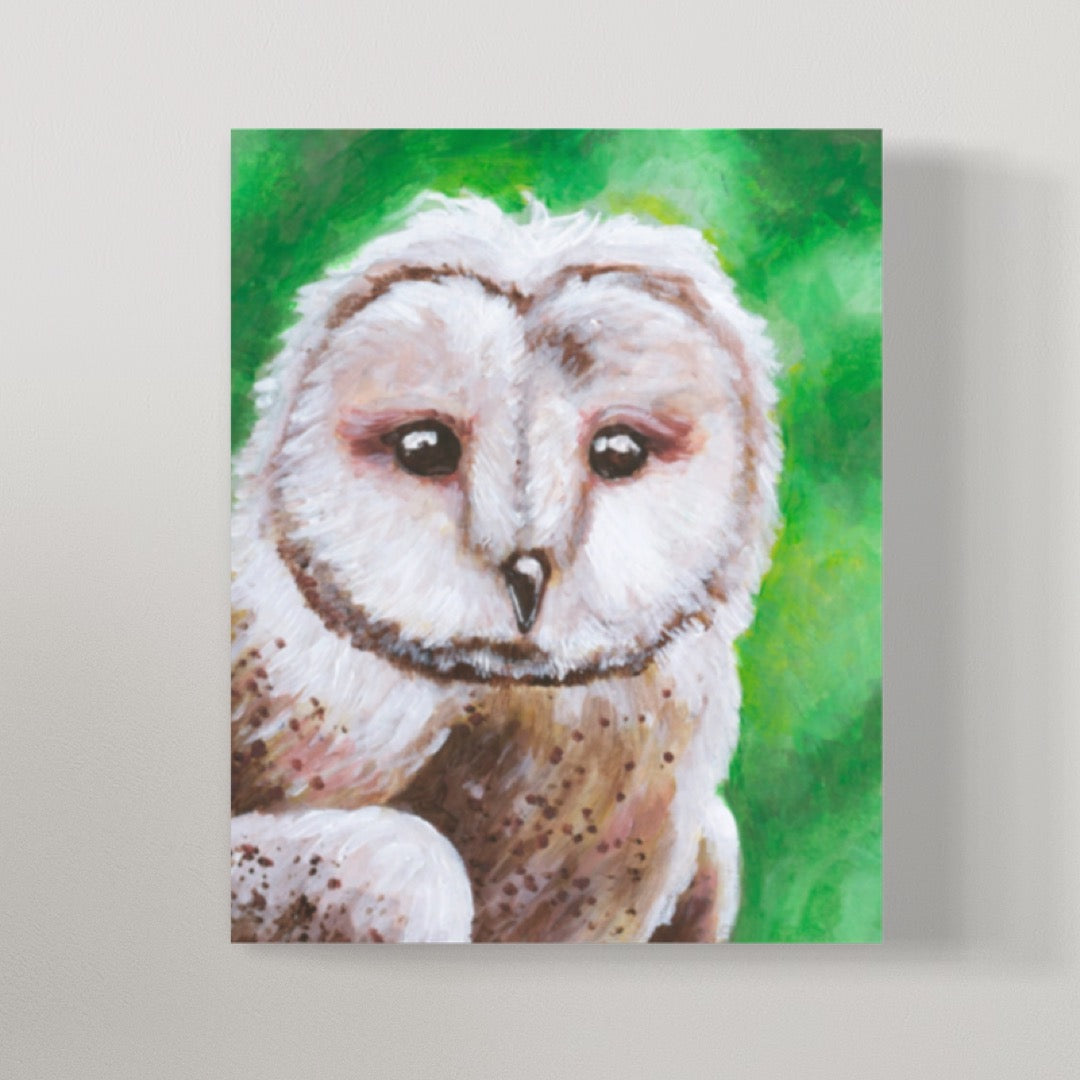 Sitting Owl Painting on canvas