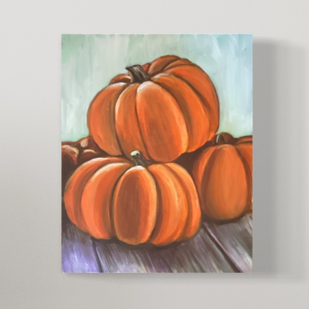 this is the finished pumpkin painting