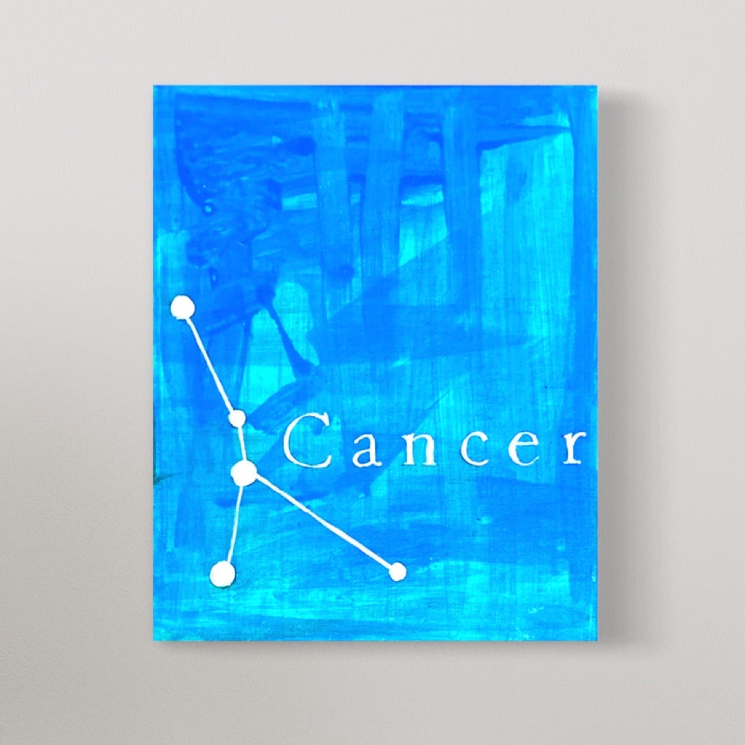Cancer Horoscope Art Kit on Canvas.
