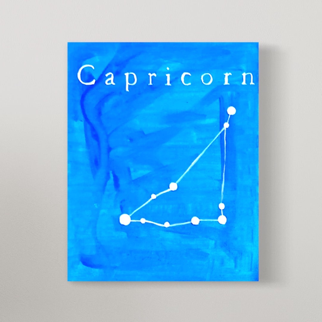 Capricorn Horoscope Painting on Canvas.
