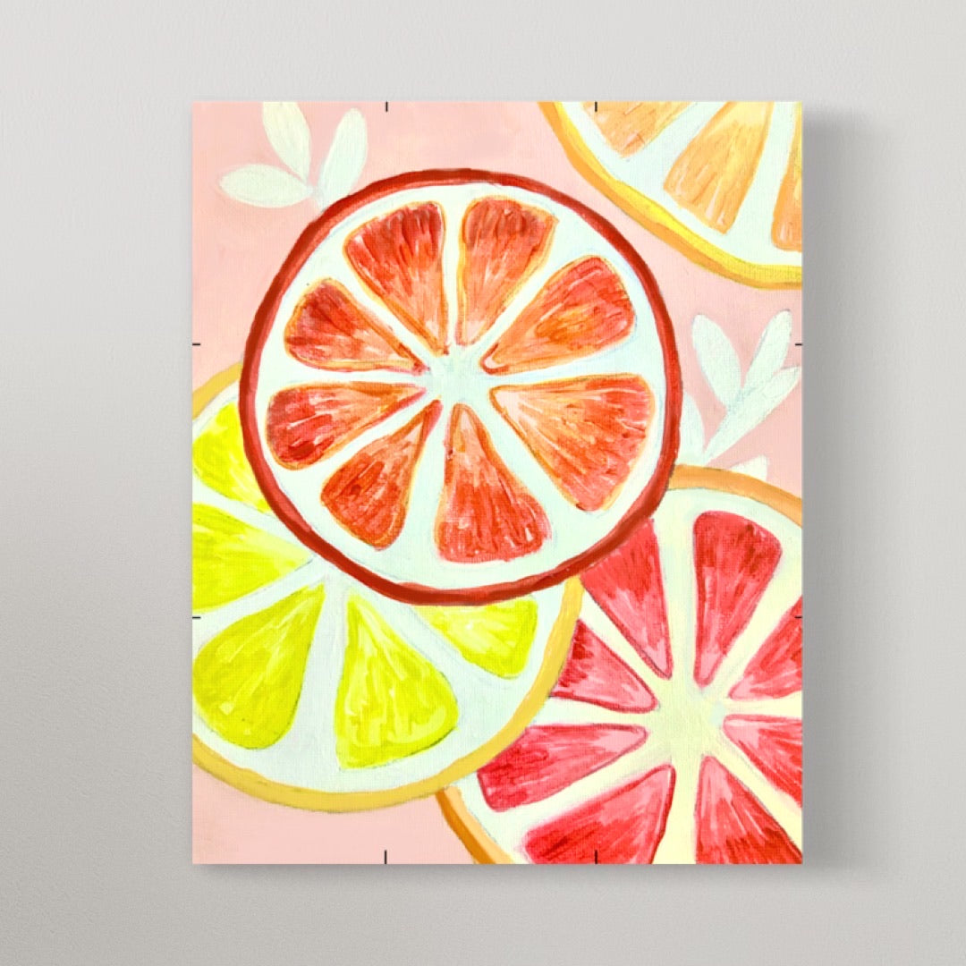 Citrus Splash Painting on canvas