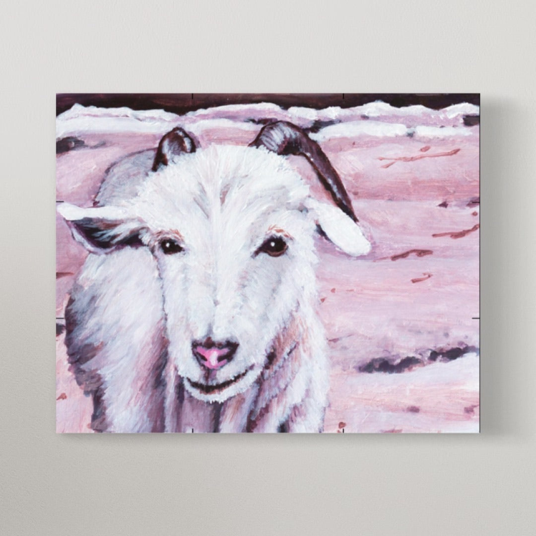 Winter Goat Painting on canvas
