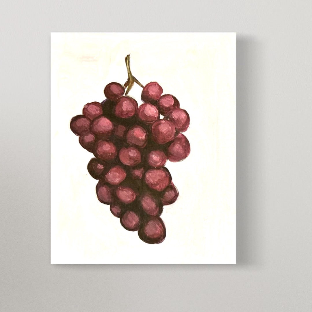 Grapes painting kit on canvas