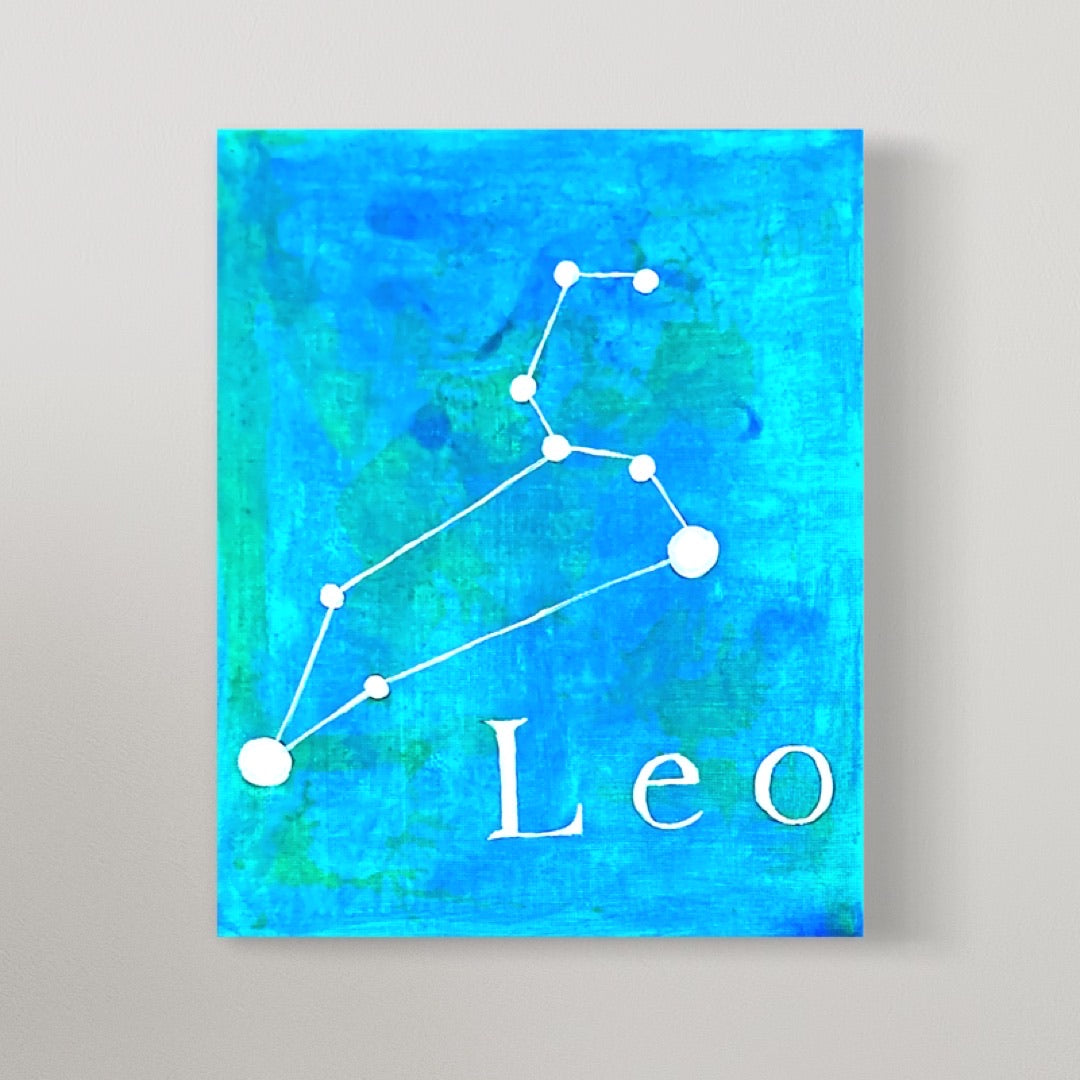Leo painting kit on canvas