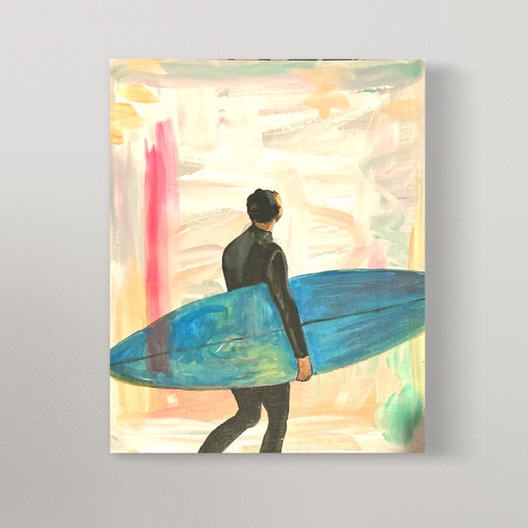 Surfer Abstract Painting Kit on Canvas