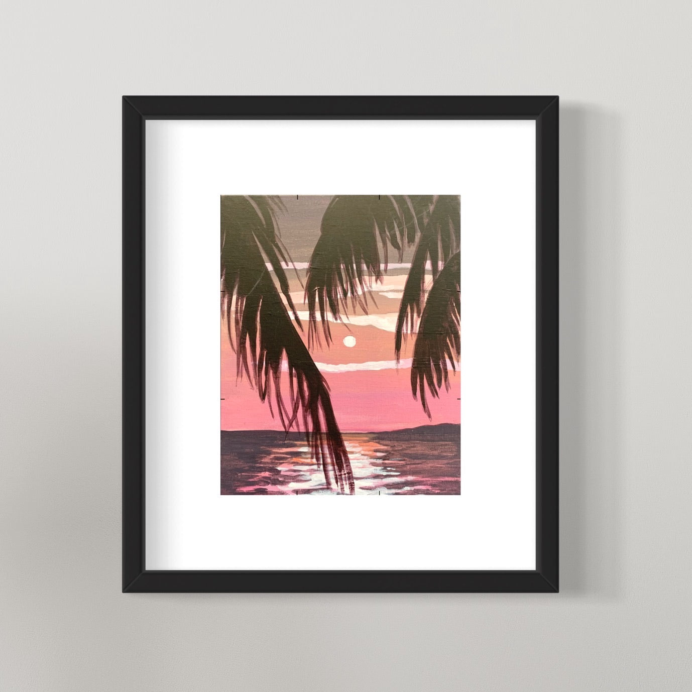 photo of framed Tropical Sunset Painting