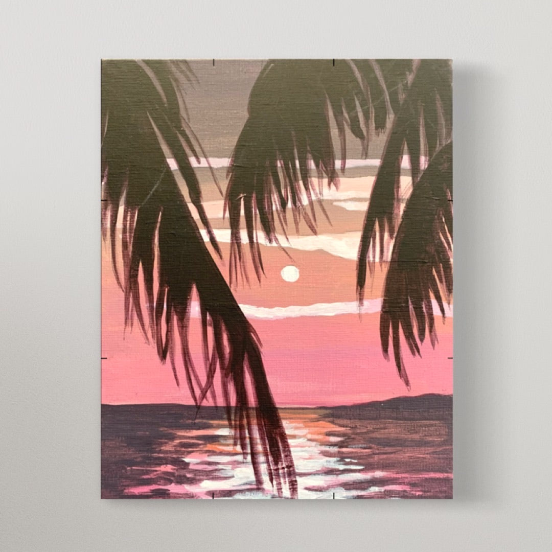 Tropical Sunset Painting on canvas