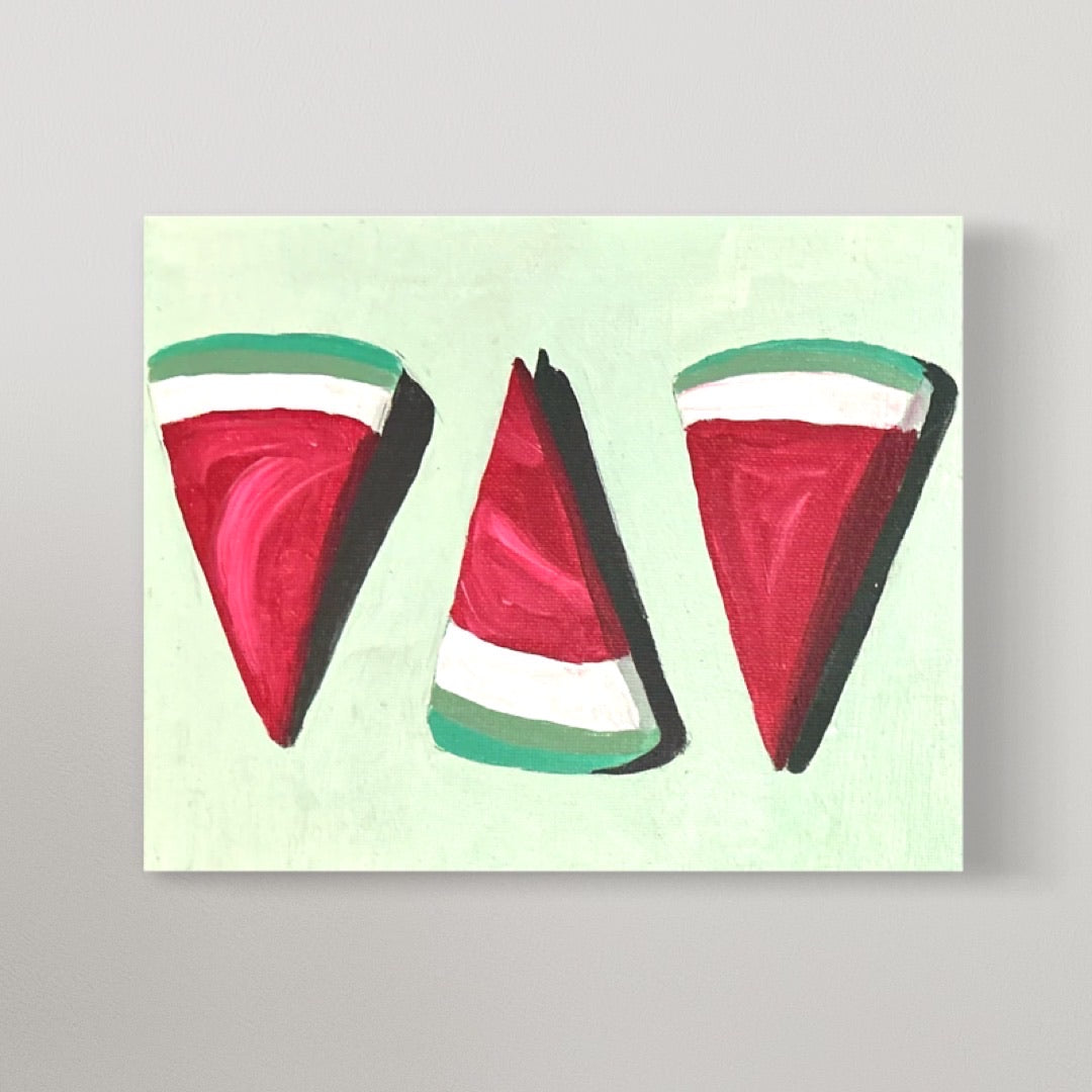 Watermelon painting on canvas