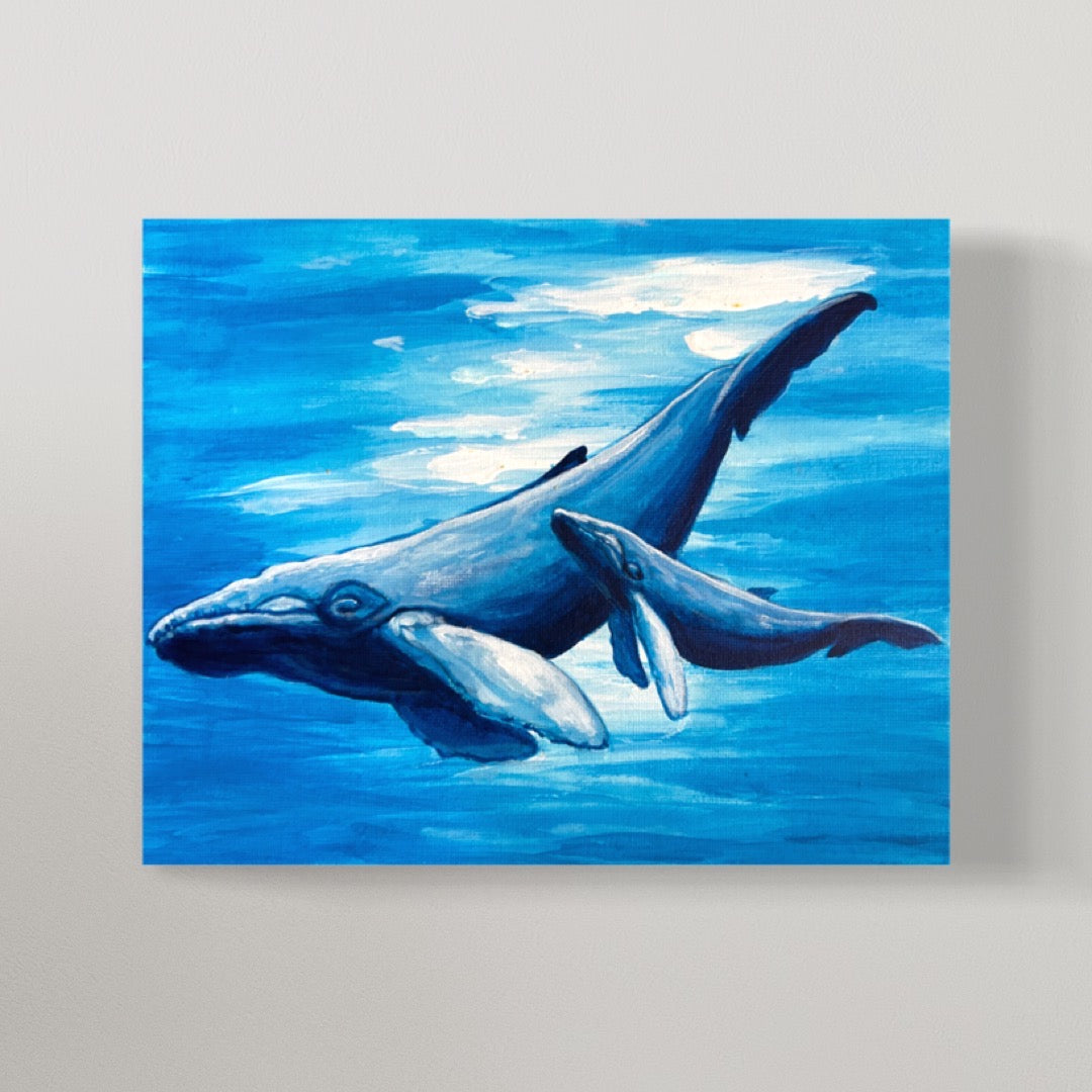 Whale Acrylic painting on canvas